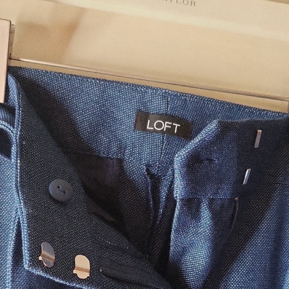 LOFT Blue Textured Pants